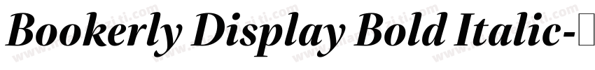Bookerly Display Bold Italic字体转换
